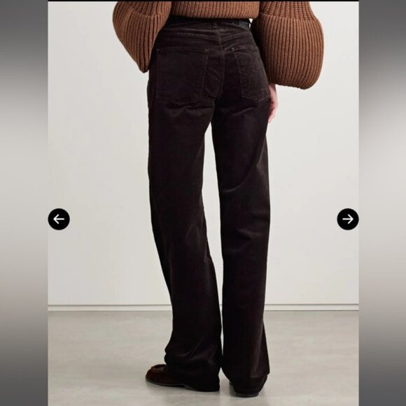 Citizens of Humanity Annina Cotton-Blend Corduroy Wide-Leg Pants Brown clove 32 - Picture 2 of 7